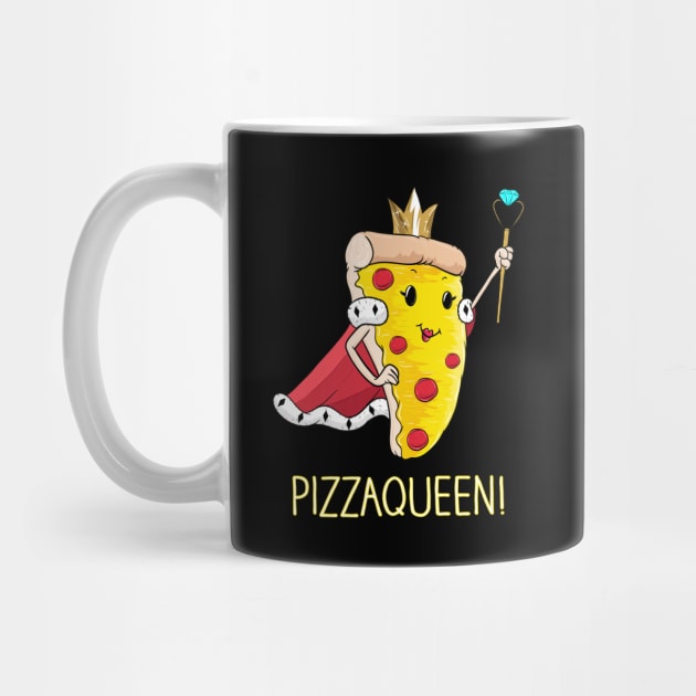 Funny Pizza Queen Shirt fast food hungry girl pizza Lover by ELFEINHALB